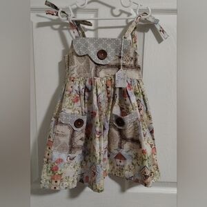 Arthur & Esther Cottagcore Patchwork Birdhouse Dress NWT 2T